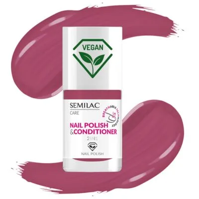 Semilac BREATHable 2w1 Lakier z odżywką do paznokci 7ml - 028 Róż w szarościach