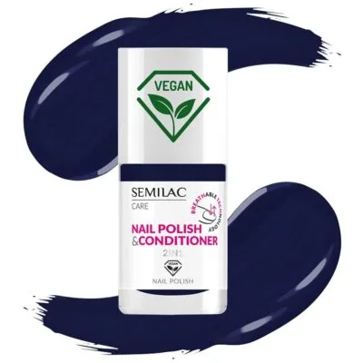 Semilac BREATHable 2w1 Lakier z odżywką do paznokci 7ml - 039 Szafirowy granat