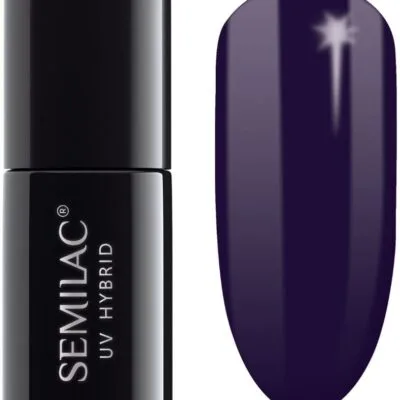 Semilac Lakier hybrydowy do paznokci 7ml - 089 Black Plum