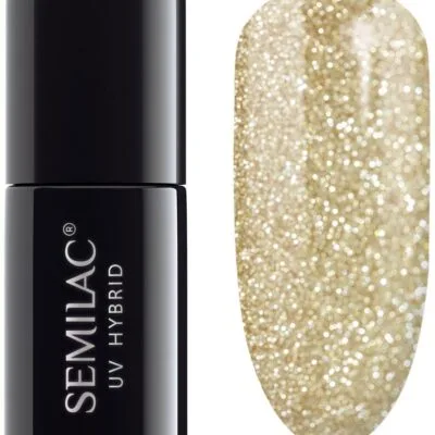 Semilac Lakier hybrydowy do paznokci 7ml - 260 Platinum Light Gold