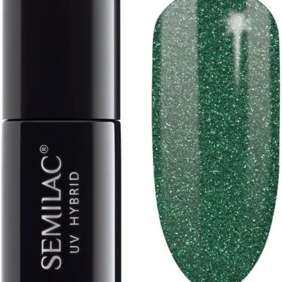 Semilac Lakier hybrydowy do paznokci 7ml - 262 Platinum Green