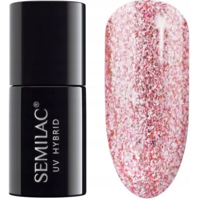 Semilac Lakier hybrydowy do paznokci 7ml - 295 Peach Pink Shimmer