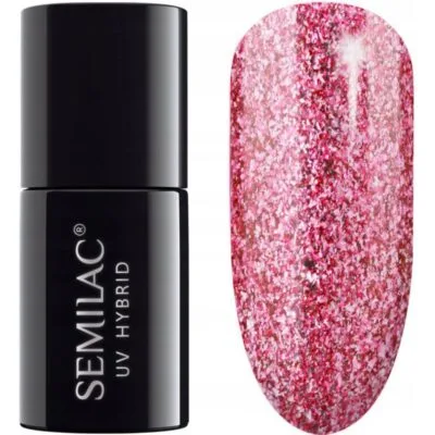 Semilac Lakier hybrydowy do paznokci 7ml - 296 Intense Pink Shimmer