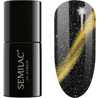 Semilac Lakier hybrydowy do paznokci 7ml - 312 Cat Eye Silver