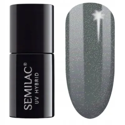 Semilac Lakier hybrydowy do paznokci 7ml - 326 Foggy Gray Shimmer