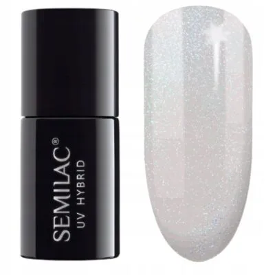 Semilac Lakier hybrydowy do paznokci 7ml - 338 Cozy Gray Shimmer