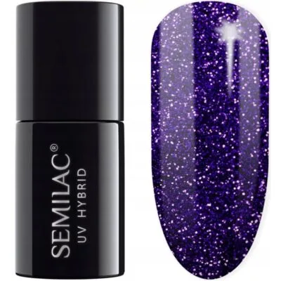 Semilac Lakier hybrydowy do paznokci 7ml - 342 Shimmer Navy Blue