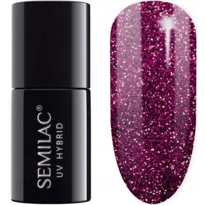 Semilac Lakier hybrydowy do paznokci 7ml - 343 Shimmer Violet