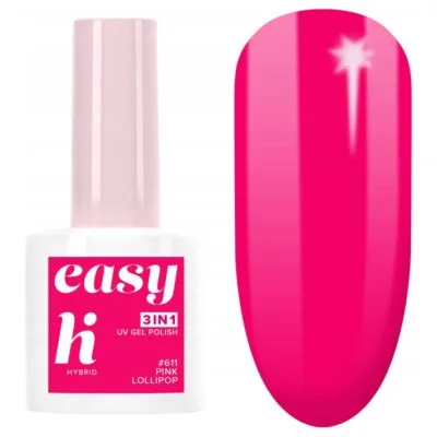 Hi Hybrid Easy 3w1 Lakier hybrydowy do paznokci 5ml - #611 Pink Lollipop