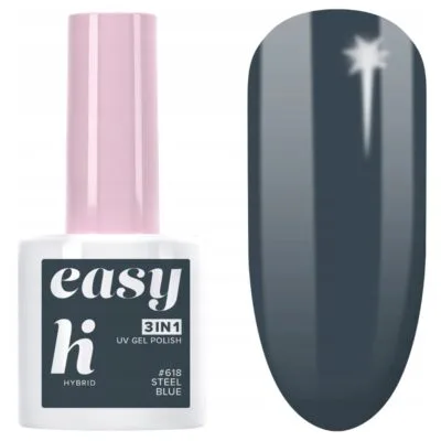 Hi Hybrid Easy 3w1 Lakier hybrydowy do paznokci 5ml - #618 Steel Blue
