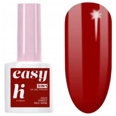 Hi Hybrid Easy 3w1 Lakier hybrydowy do paznokci 5ml - #620 Sweet Red Wine