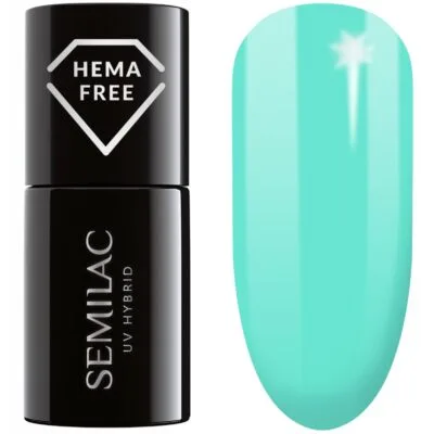 Semilac Lakier hybrydowy do paznokci 7ml - 439 Strong Turquoise