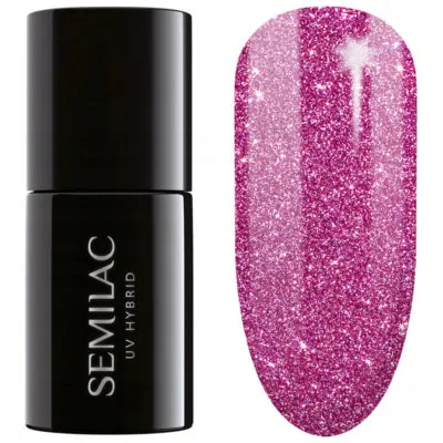 Semilac Lakier hybrydowy do paznokci 7ml - 462 Pink Bubbles