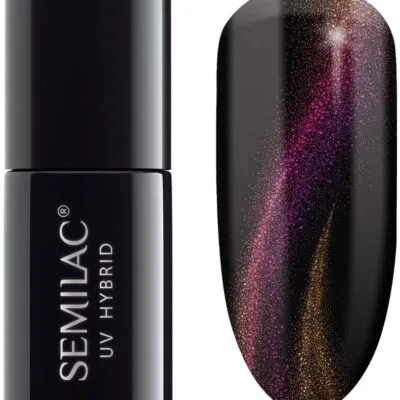 Semilac Lakier hybrydowy do paznokci 7ml - 637 Cat Eye 3D Violet