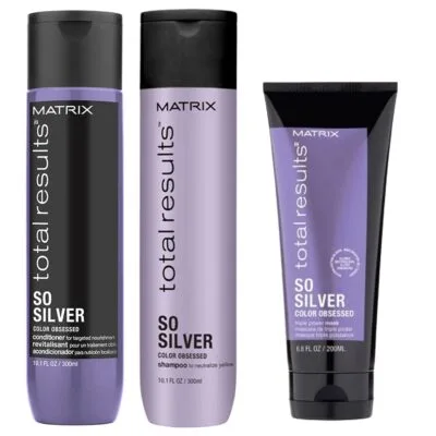 Matrix TR So Silver Zestaw do siwych i blond włosów szampon + odżywka + maska