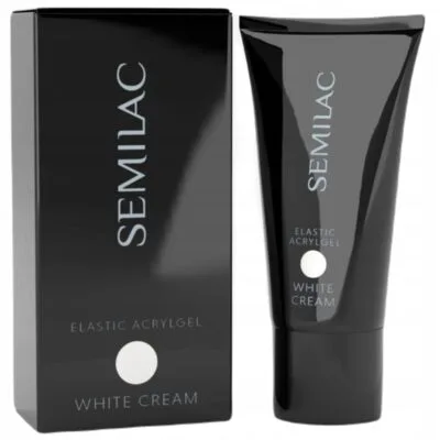 Semilac Elastic Acrylgel Akrylożel do przedłużania paznokci 30g - White Cream