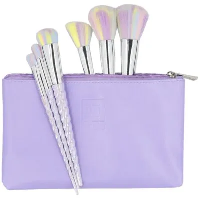 ILU Basic MakeUp Unicorn Zestaw pędzli do makijażu 6 szt. + kosmetyczka