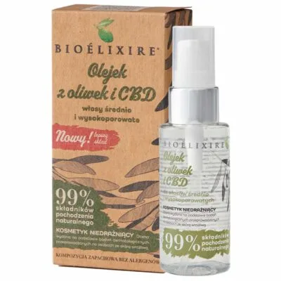 BioElixire Olejek do włosów z oliwek i CBD 50ml