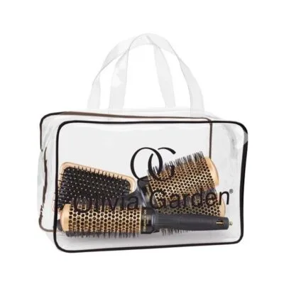 Olivia Garden Black&Gold Zestaw szczotek do włosów w kosmetyczce