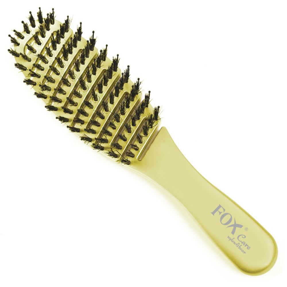 Щётка для волос Fox Care Nylon Boar Mini Light Green, нейлон и щетина кабана — фото 2
