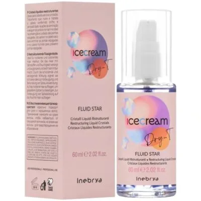 Inebrya Ice Cream Dry-T Fluid Star Kryształki serum do włosów suchych i zniszczonych 60ml