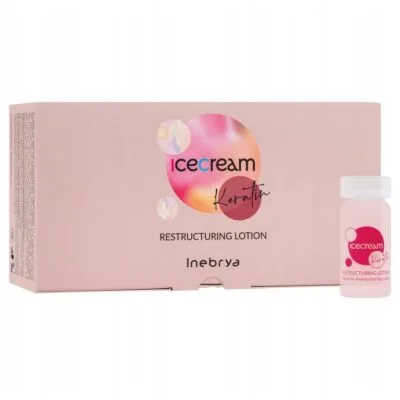 Inebrya Ice Cream Keratin Lotion Ampułki do włosów 12x11ml
