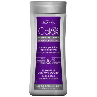 Joanna Ultra Color Odżywka eliminująca żółtawy odcień włosy srebrny/popielaty blond 200g