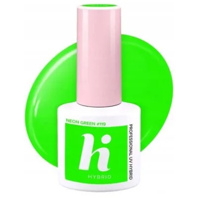 Hi Hybrid Lakier hybrydowy do paznokci 5ml - #119 Neon Green