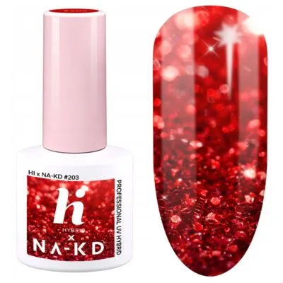 Hi Hybrid x NA-KD Lakier hybrydowy do paznokci 5ml - #203 Red Elements