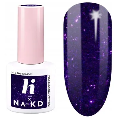 Hi Hybrid x NA-KD Lakier hybrydowy do paznokci 5ml - #302 Shiny Violet