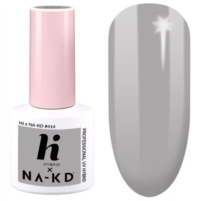 Hi Hybrid x NA-KD Lakier hybrydowy do paznokci 5ml - #414 Light Grey