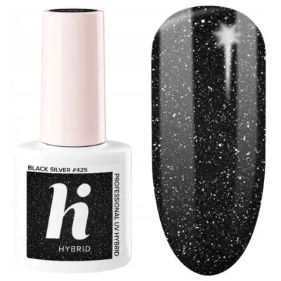Hi Hybrid Lakier hybrydowy do paznokci 5ml - #425 Black Silver