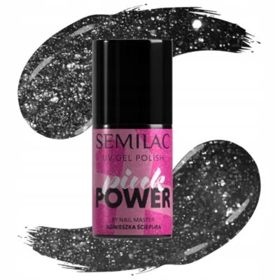 Semilac Lakier do paznokci hybrydowy 7ml - A705 Black Opal