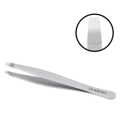 Lussoni MakeUp Pęseta do brwi prosta, srebrna