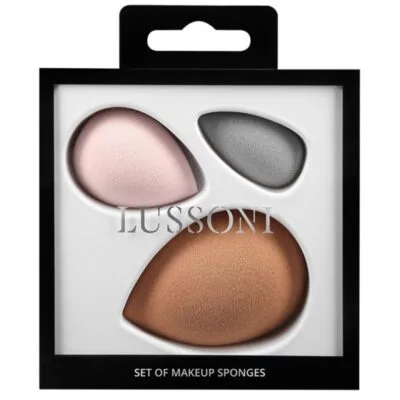 Lussoni MakeUp Zestaw gąbek do makijażu duża + średnia + mini 2 szt.