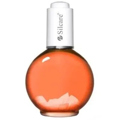 Silcare Oliwka do skórek i paznokci z muszelkami 75ml - Rubin Orange