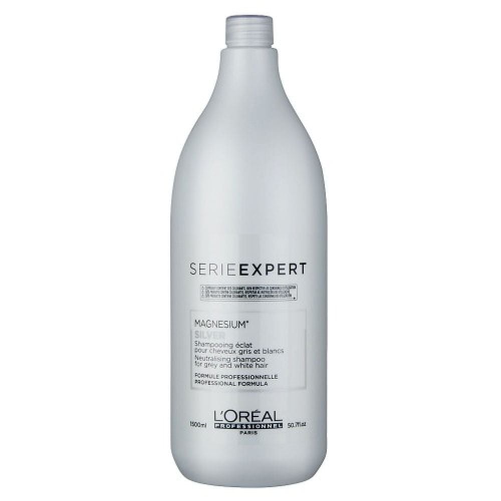 Оттеночный шампунь L'Oreal Professionnel Serie Expert Silver против желтизны, для седых и осветлённых волос, 1500 мл — фото 2