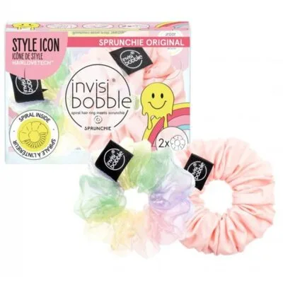 Invisibobble Slim Retro Dreamin Hue-Man Love Gumki do włosów 2 szt.