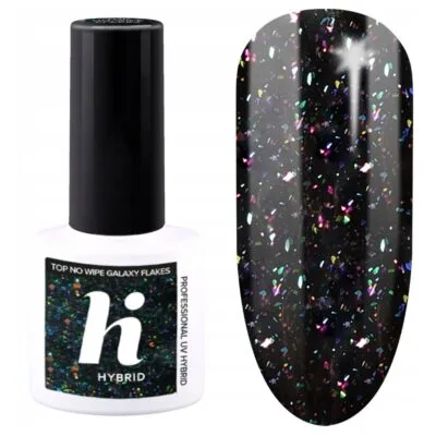 Hi Hybrid Top No Wipe do hybryd, bez przemywania 5ml - Galaxy Flakes