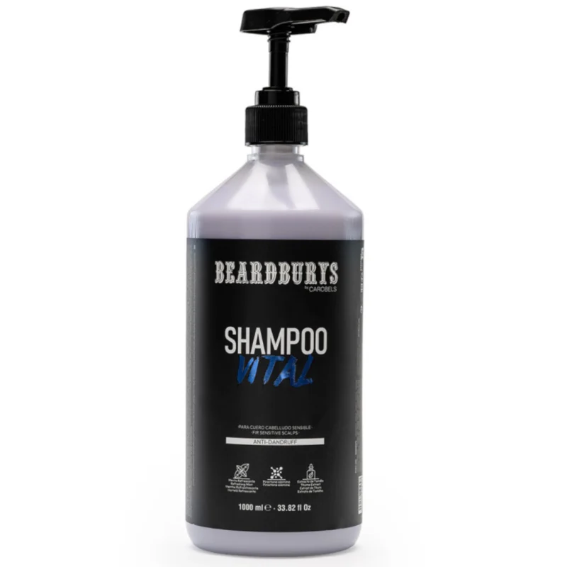vital_1000ml Beardburys Vital Szampon przeciwłupieżowy do włosów