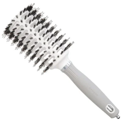Olivia Garden Expert Blowout Vent Boar&Nylon White&Grey Szczotka do włosów - 45mm