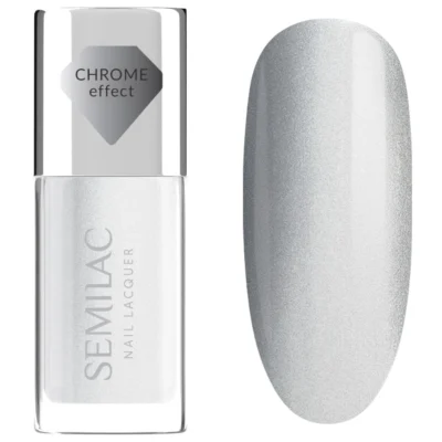 Semilac Nail Lacquer Lakier do paznokci klasyczny 9ml - 115 Silver Chrome