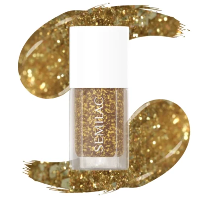 Semilac Lakier do paznokci klasyczny 7ml - 042 Flakes of Gold