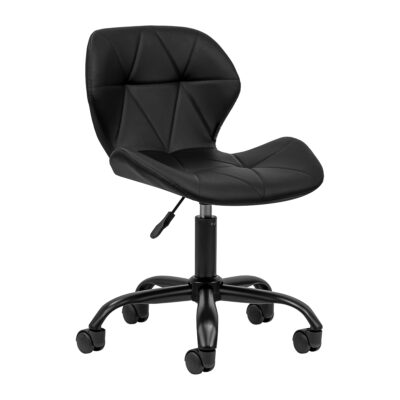 ActiveShop Taboret kosmetyczny QS-06B - Czarno-Czarny