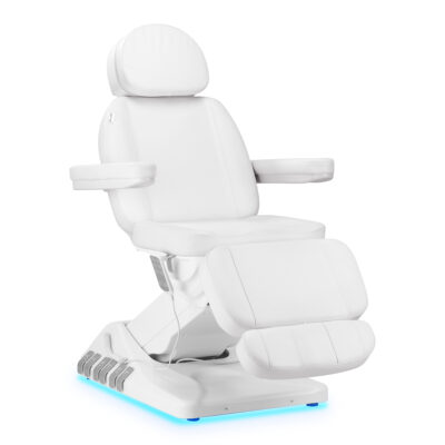 Sillon Luxury Fotel kosmetyczny elektryczny 3 silniki sterowany nożnie - Biały