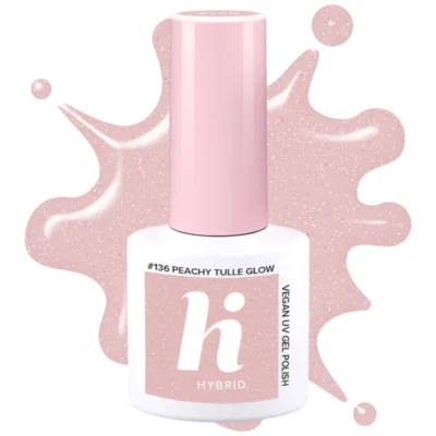 Hi Hybrid Lakier hybrydowy do paznokci 5ml - #136 Peachy Tulle Glow
