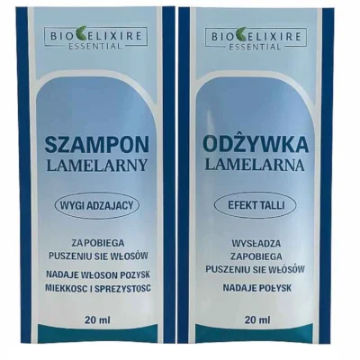 Bioelixire Essential Zestaw do włosów szampon + odżywka 2x 20ml