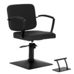 Hair System Edge noir Fotel fryzjerski - Czarny