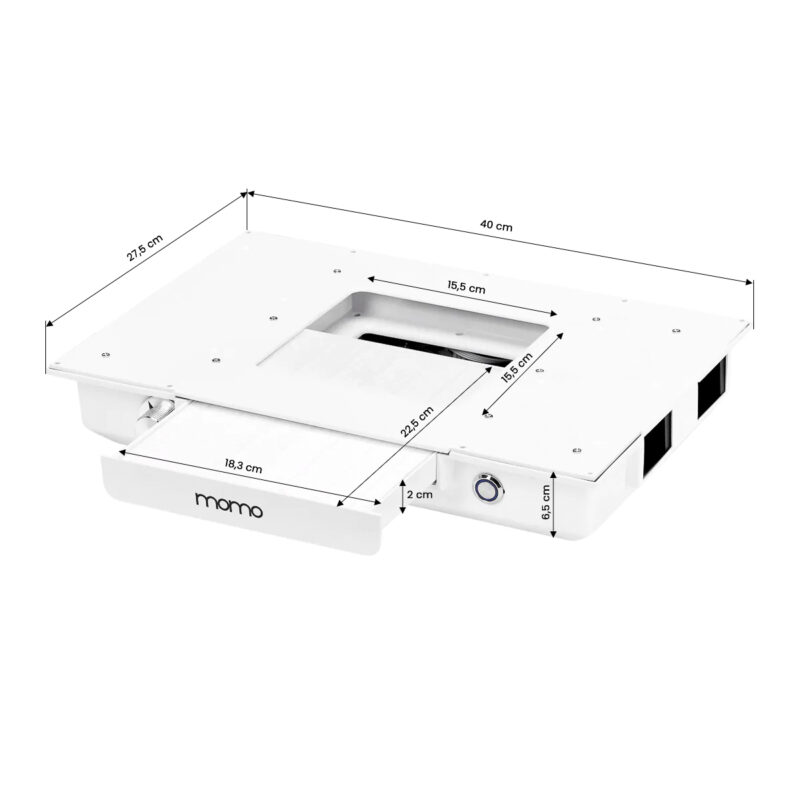 Momo professional J-02 Biurko kosmetyczne G031 z pochłaniaczem - białe