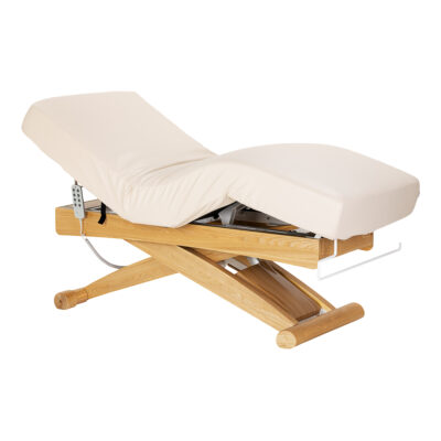 Sillon Siesta Leżanka SPA kremowa z jasnobrązową podstawą
